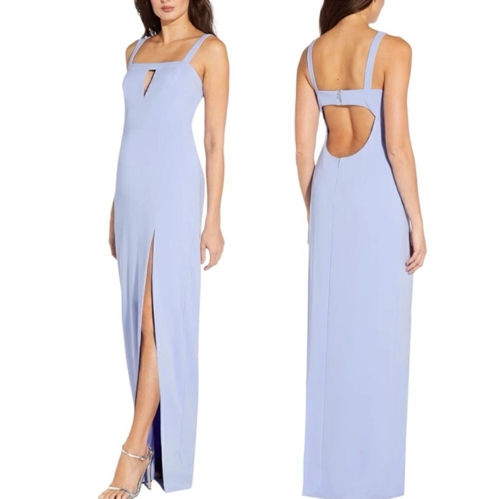 AIDAN BY AIDAN MATTOX Cutout Column Gown Wisteria $224